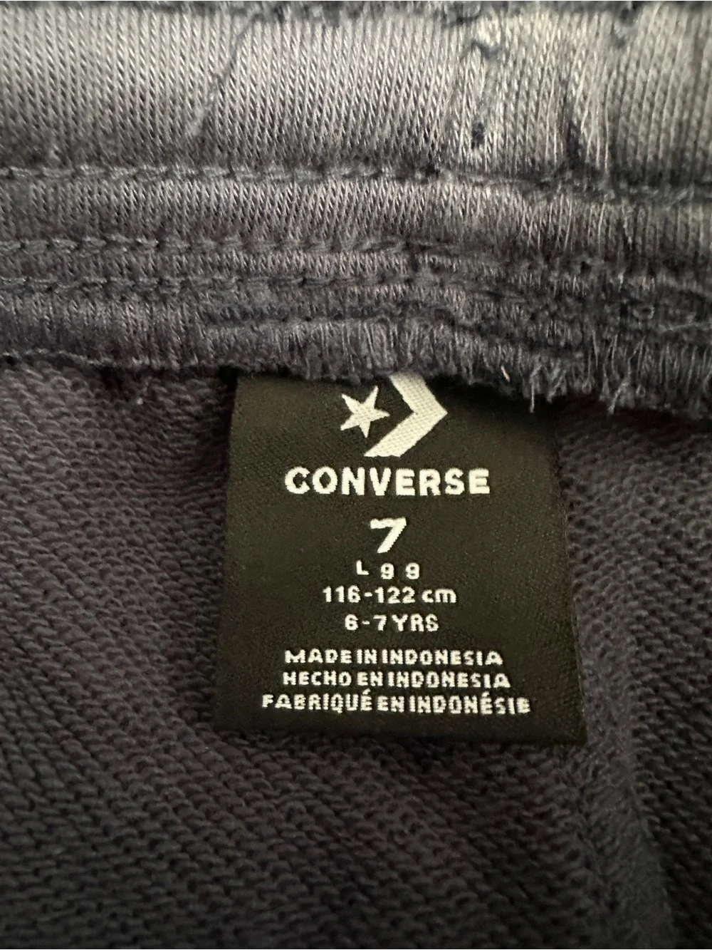 Converse Boys Navy Shorts with Light Blue Side Stripes